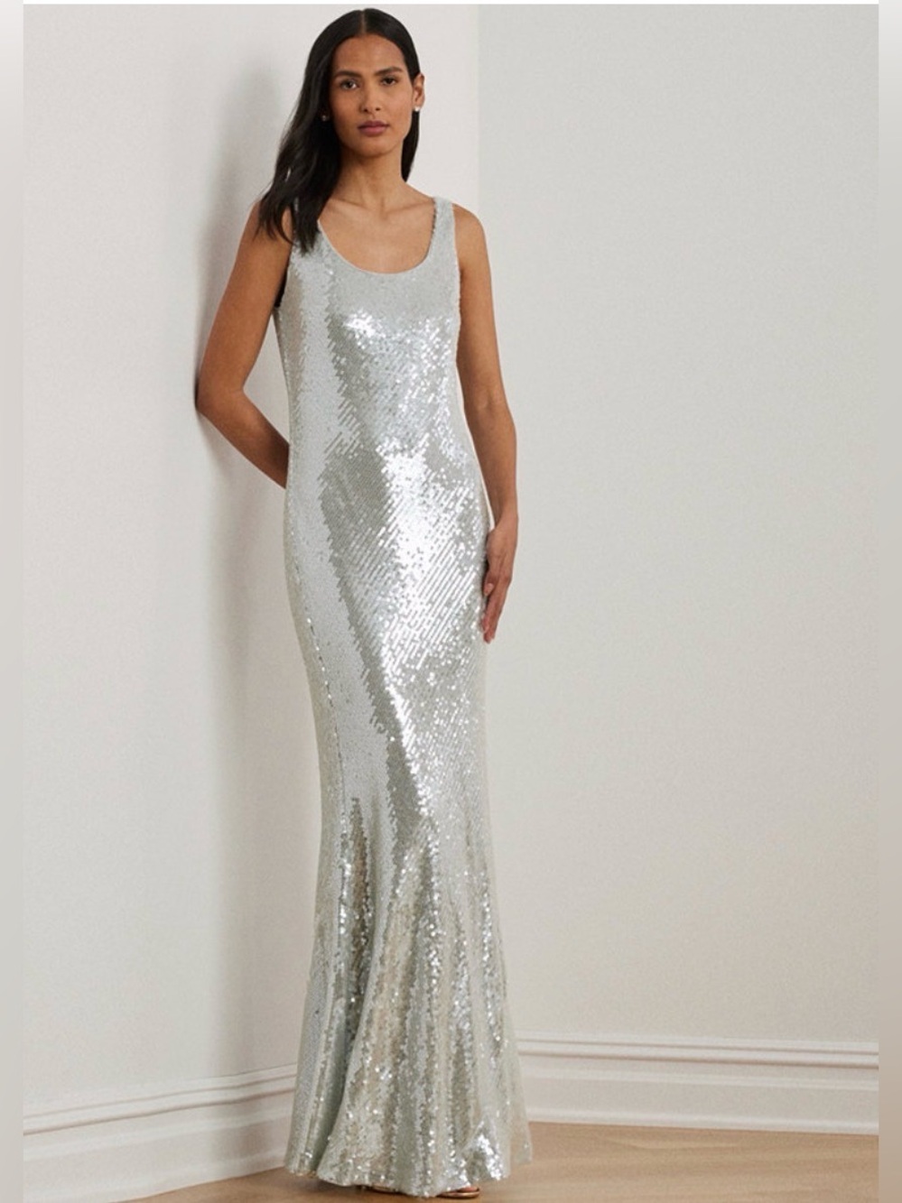 Lauren Ralph Lauren Women's Sequined Sleeveless Gown